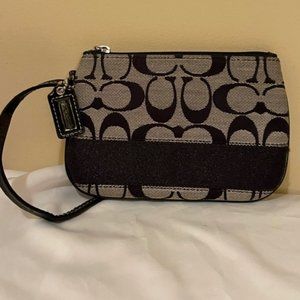 Black and Gray Coach Wristlet